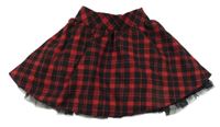 Červeno-čierna kockovaná sukňa Nutmeg