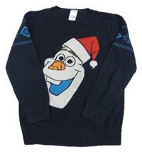 Tmavomodrý svetr s Olafem C&A