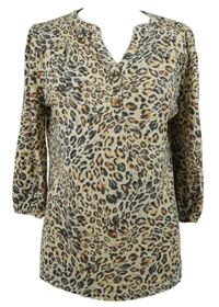 Dámska béžovo-sivá vzorovaná blúzka Nutmeg