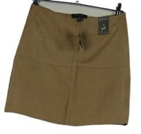 Nové - Dámska béžová semišová sukňa Atmosphere