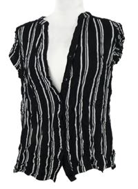 Dámska čierno-biela pruhovaná blúzka Bodyflirt