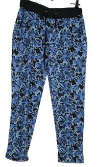 Dámské modro-černé vzorované tepláky Classic 