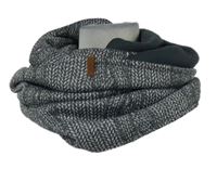 Dámská šedo-bílá melírovaná pletená límcová šála TCM 