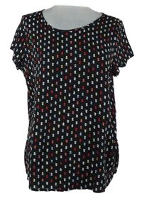 Dámská černá vzorovaná halenka S. Oliver 