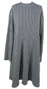 Dámske čierno-biele vzorované šaty Shein