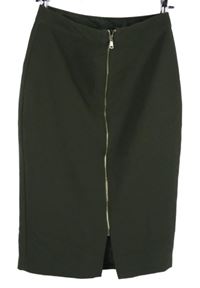 Dámska khaki prepínaci dlhá sukňa F&F