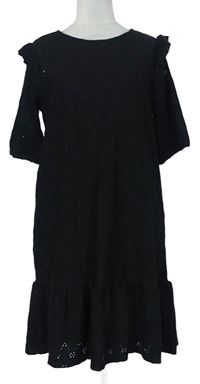 Dámske čierne madeirové šaty F&F