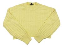 Žltý crop sveter New Look
