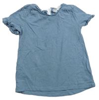 Modré tričko s madeirou TU