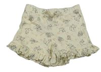 Smotanové bavlnené kraťasy s obrázkami Primark