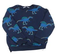 Tmavomodrá mikina s dinosaurami M&S