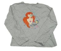 Světlešedé triko s Ariel Disney