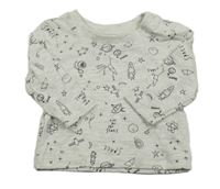 Světlešedé triko s obrázky Primark