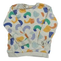 Bielo-farebná vzorovaná mikina M&S