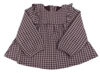 Fialová kockovaná mikina George