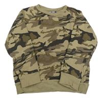 Béžová army mikina Next