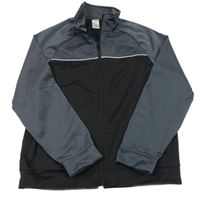 Šedo-černá sportovní propínací mikina Decathlon