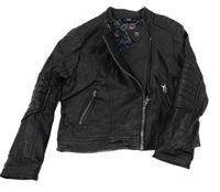 Čierna koženková jarná bunda Kiki&Koko