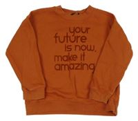 Cihlová mikina s nápisem George