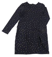 Tmavomodré teplákové šaty s hviezdami H&M