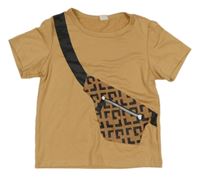 Svetlohnedé tričko s ledvinkou