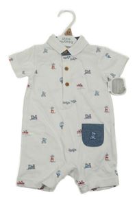 Nové - Bílý overal s obrázky Nutmeg