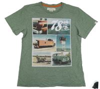 Khaki tričko s potiskem H&M