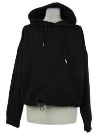 Dámska čierna crop mikina s kapucňou Tazzio