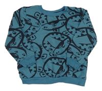 Modrá mikina so zvířecími obličeji Pepco