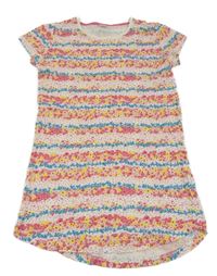 Barevná květovaná noční košile Girls