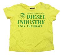 Žlté tričko s nápisom Diesel