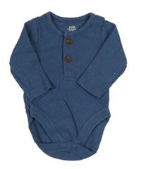 Modré rebrované body s gombíky F&F