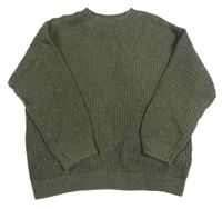Khaki melírovaný sveter H&M