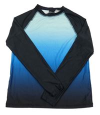 Černo-modré ombré UV triko H&M