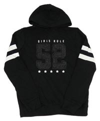 Černá mikina s číslem a kapucí C&A