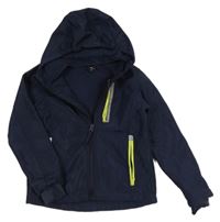 Tmavomodrá softshellová bunda s kapucňou