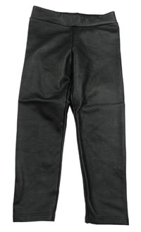 Černé koženkové legíny Calzedonia