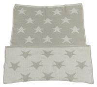 Šedá žinylková deka s hvězdičkami 