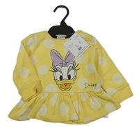 Nové - Žlutá puntíkatá mikina s Daisy Disney