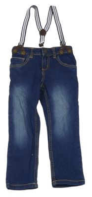 Tmavomodré rifle s trakami Lupilu