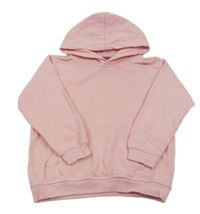 Svetloružová mikina s klokankou a kapucňou