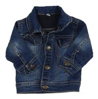 Tmavomodrá rifľová bunda