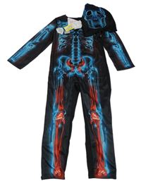 Nové - Kostým - 2set - Černý overal s kostmi + kukla F&F