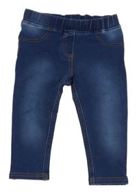 Tmavomodré legíny riflového vzhledu