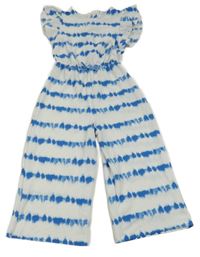 Bílo-modrý culottes overal Primark