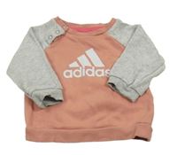 Šedo-růžová mikina Adidas