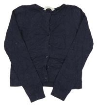 Tmavomodrý melírovaný prepínaci crop sveter H&M