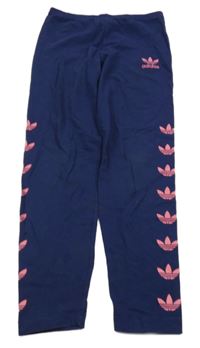 Tmavomodré legíny s logem Adidas