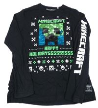 Černé triko Minecraft s flitry 