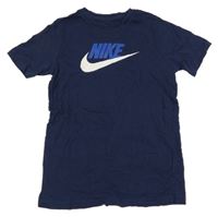 Tmavomodré tričko s logem Nike